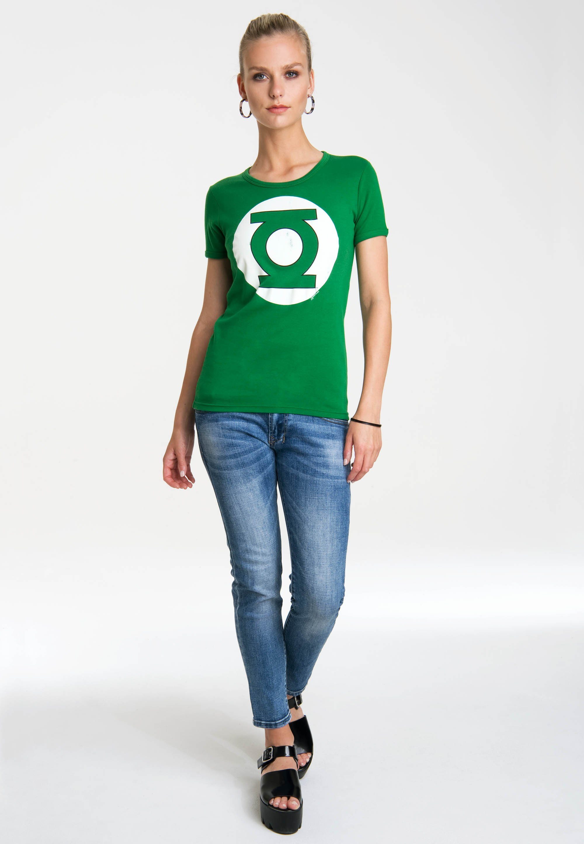 LOGOSHIRT T-Shirt Green Lantern Logo mit lizenziertem Originaldesign