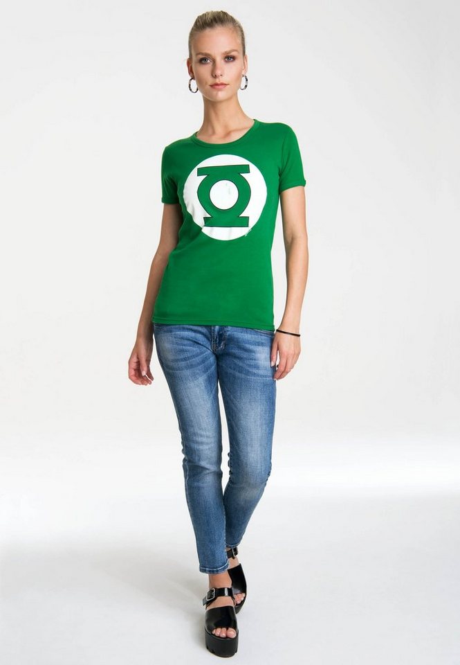 lizenziertem T-Shirt Logo mit Originaldesign Green LOGOSHIRT Lantern