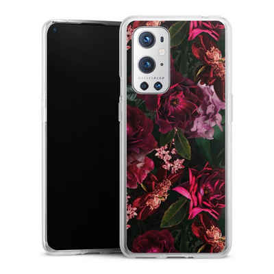 DeinDesign Handyhülle Rose Blumen Blume Dark Red and Pink Flowers, OnePlus 9 Pro Silikon Hülle Bumper Case Handy Schutzhülle