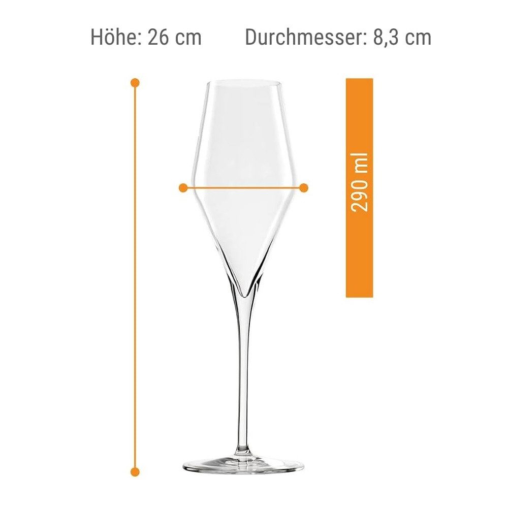 Stölzle Weinglas Stölzle Lausitz Quatrophil Rotwein/Champagnerkelch Set 12 tlg., Kristallglas