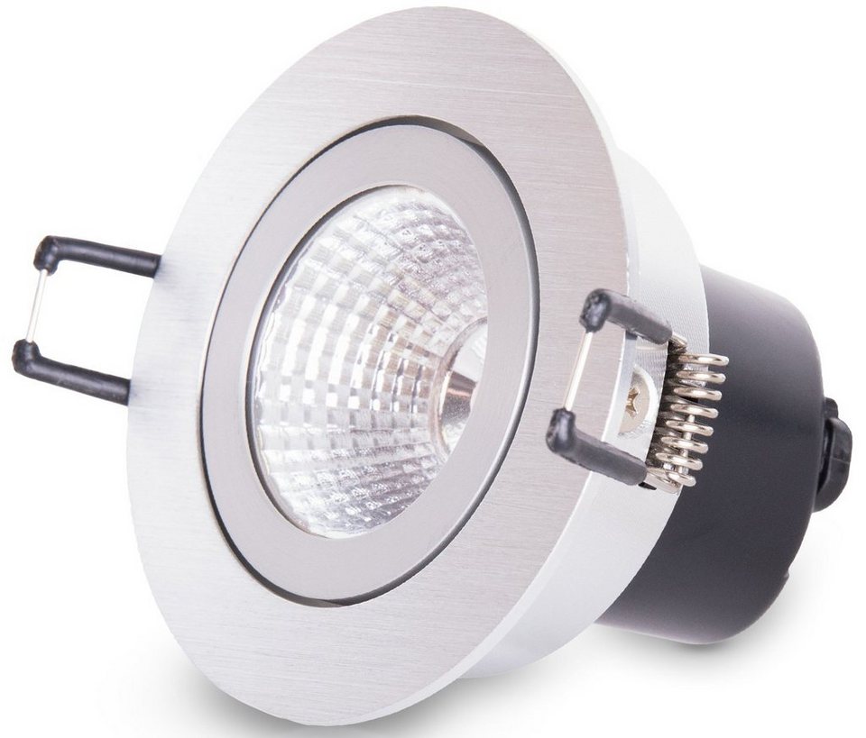 Einbaustrahler LED LED wechselbar, Strahler Flach Schwenkbar LED Einbauleuchte Paco dimmbar Rita, Warmweiß, Spotlight Home