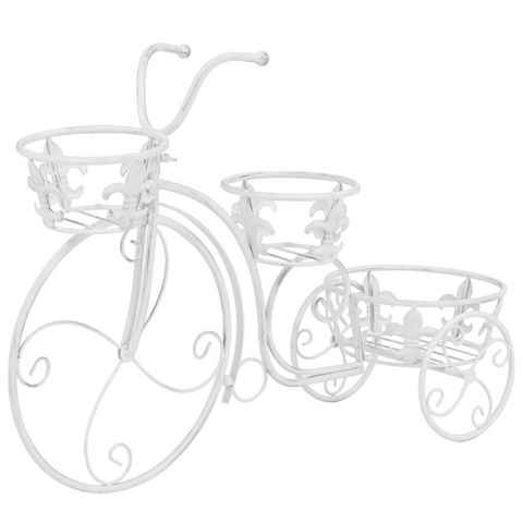 vidaXL Blumenständer Blumentreppe Fahrradform Vintage-Stil Metall