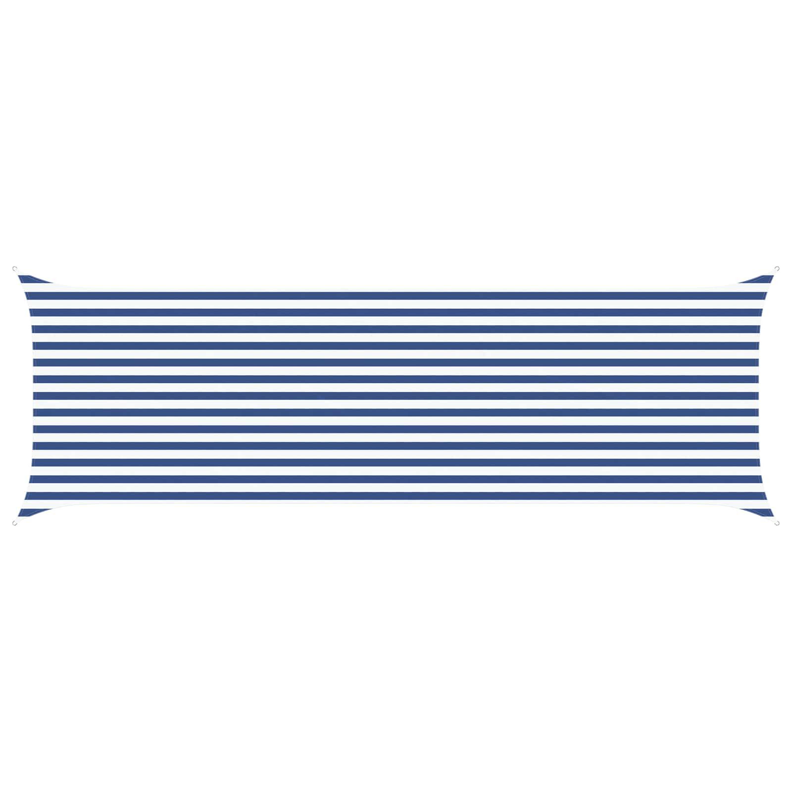 vidaXL Sonnensegel Sonnensegel Blau und Weiß 6 x 2 m 100 % Polyester Oxford, (1-tlg)