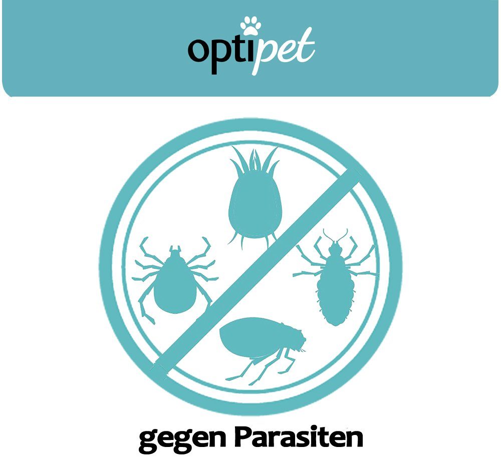 OptiPet Tier-Halsband Flohhalsband für Hunde Zeckenhalsband, Wirkt 4 Monate, wasserfest für Hunde ab 12 Wochen