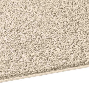 Langflor-Teppich Langflorteppich Sole 100% Polypropylen, TaraCarpet, rechteckig, Höhe: 30 mm, Hochflor Shaggy creme waschbar Wohnzimmer Schlafzimmer Bad 060x090 cm