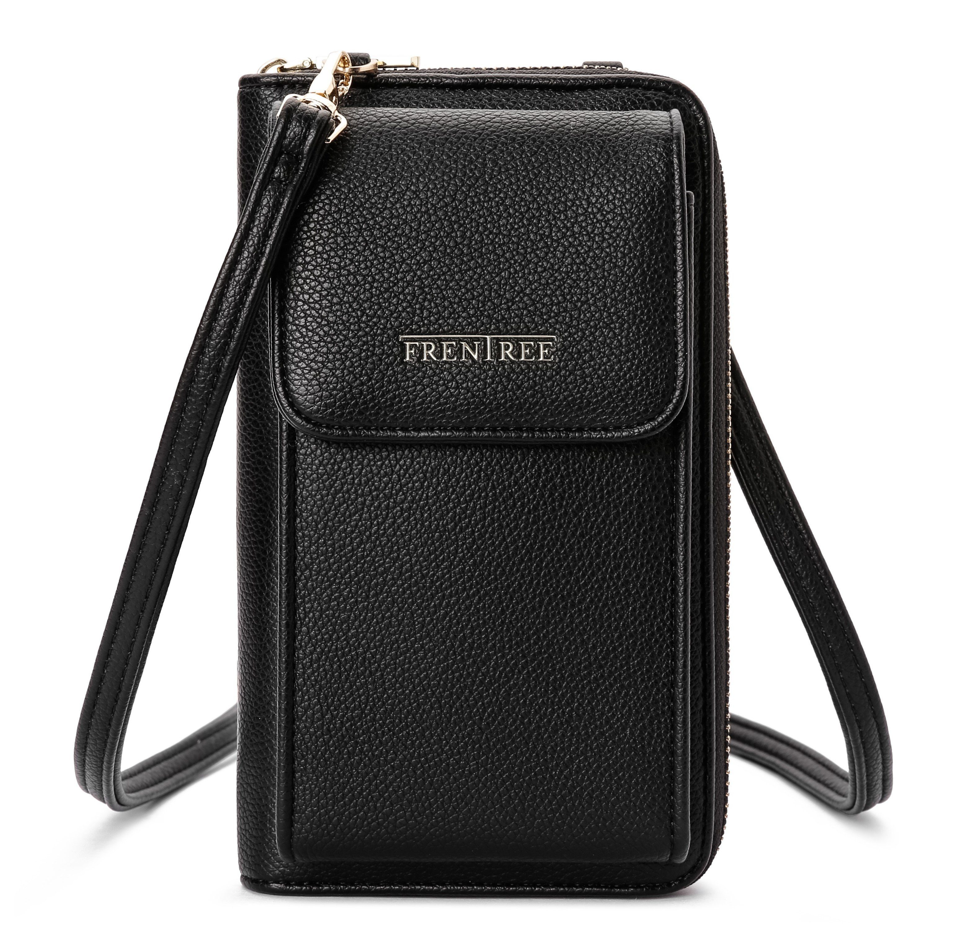 Schultertasche Damen Cross-Body Handtasche mit Handyfach und Portemonnaie
