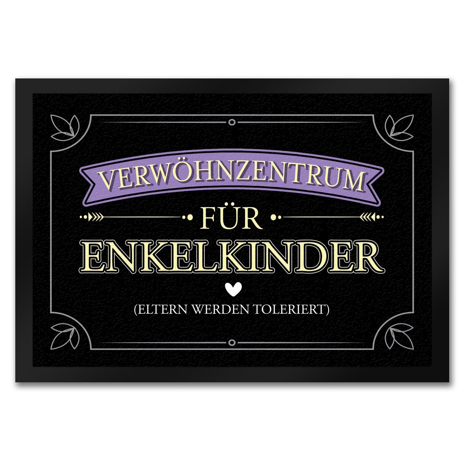 Fußmatte Verwöhnzentrum für Enkelkinder Fußmatte in 35x50 cm mit lustigem