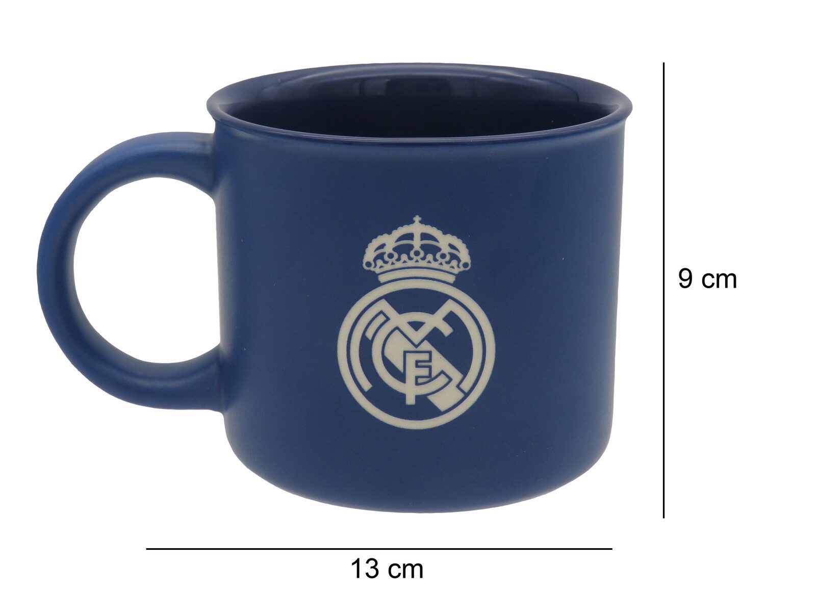 Real Madrid Trinkflasche Real Madrid Jumbo Tasse Blau Gravur Box