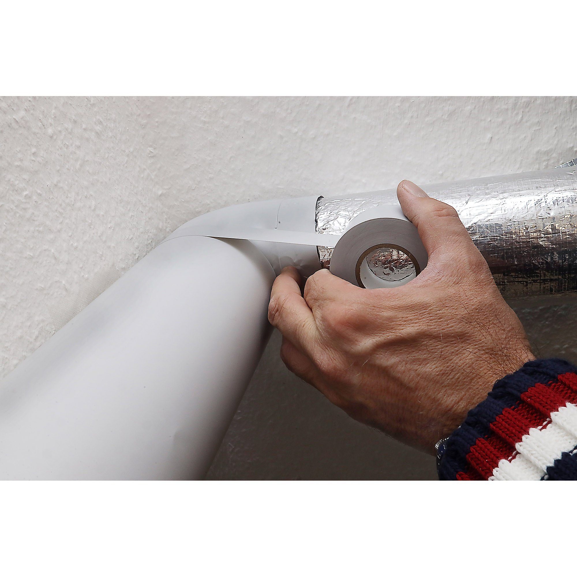 Scorprotect® Steinwolle PVC Klebeband hellgrau für PVC-Ummantelung 30 mm x 25 m