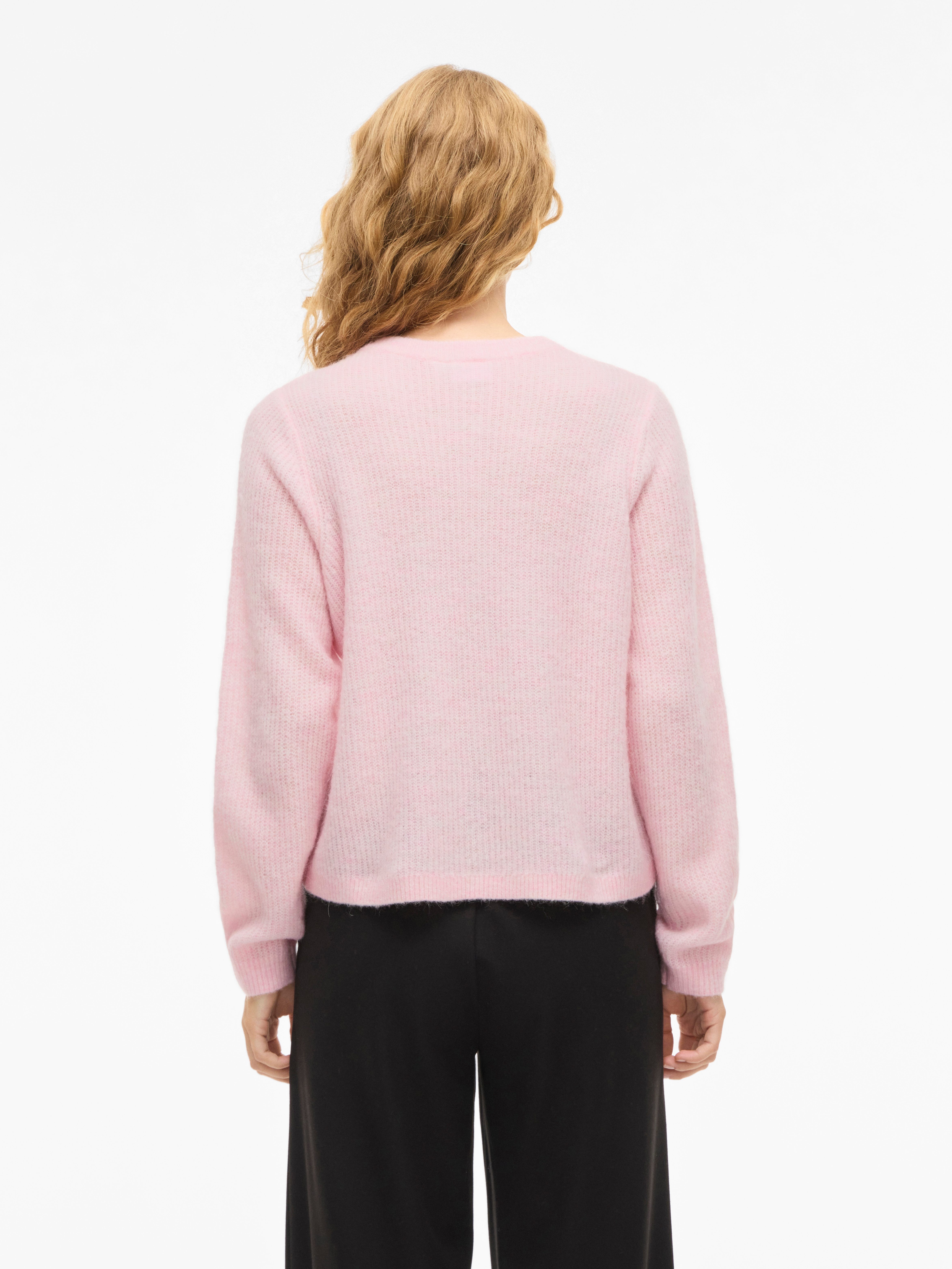 Vila Strickjacke VILORY O-NECK L/S KNIT CARDIGAN-NOOS Materialmix, regular fit