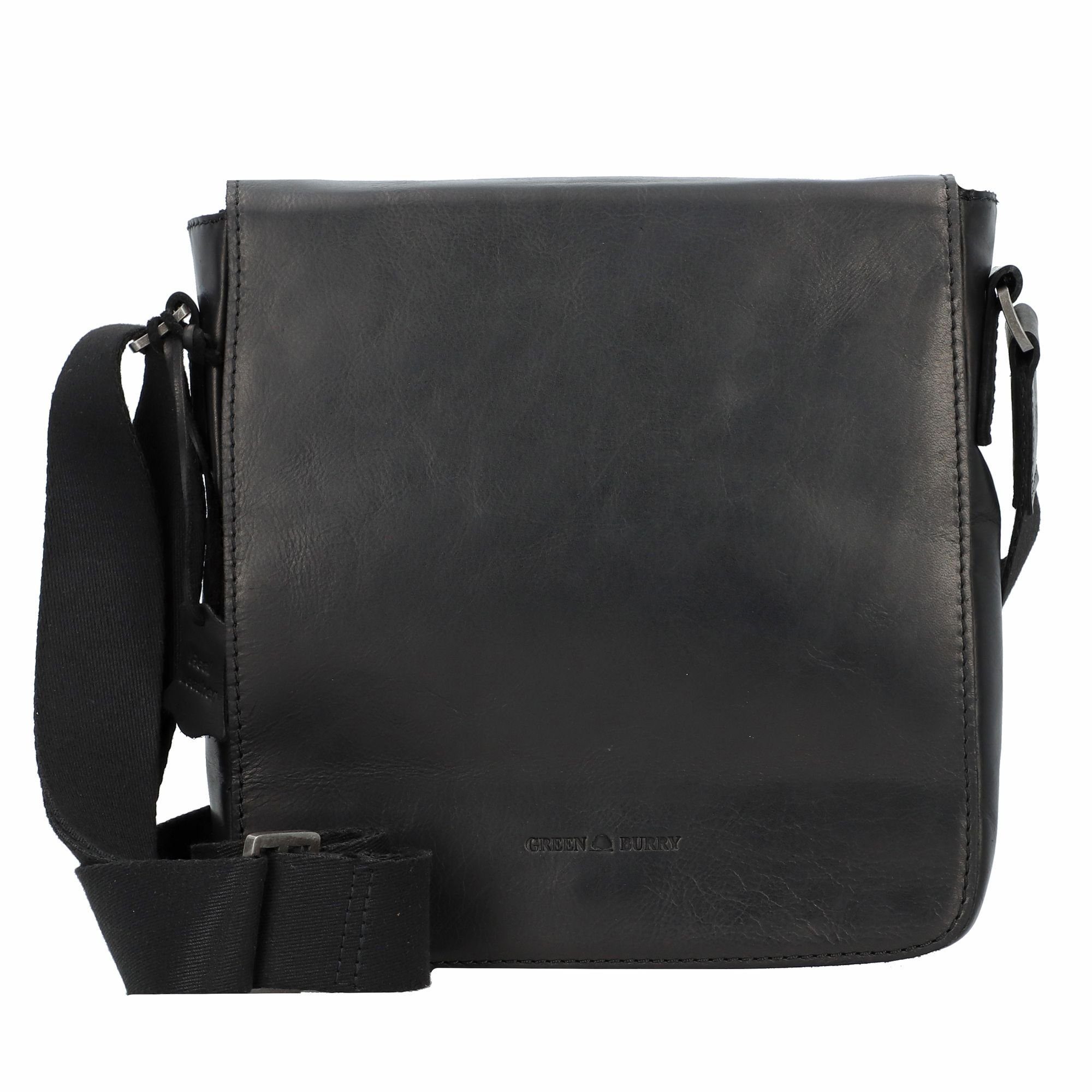 Greenburry Umhängetasche Pure Black, Leder günstig online kaufen