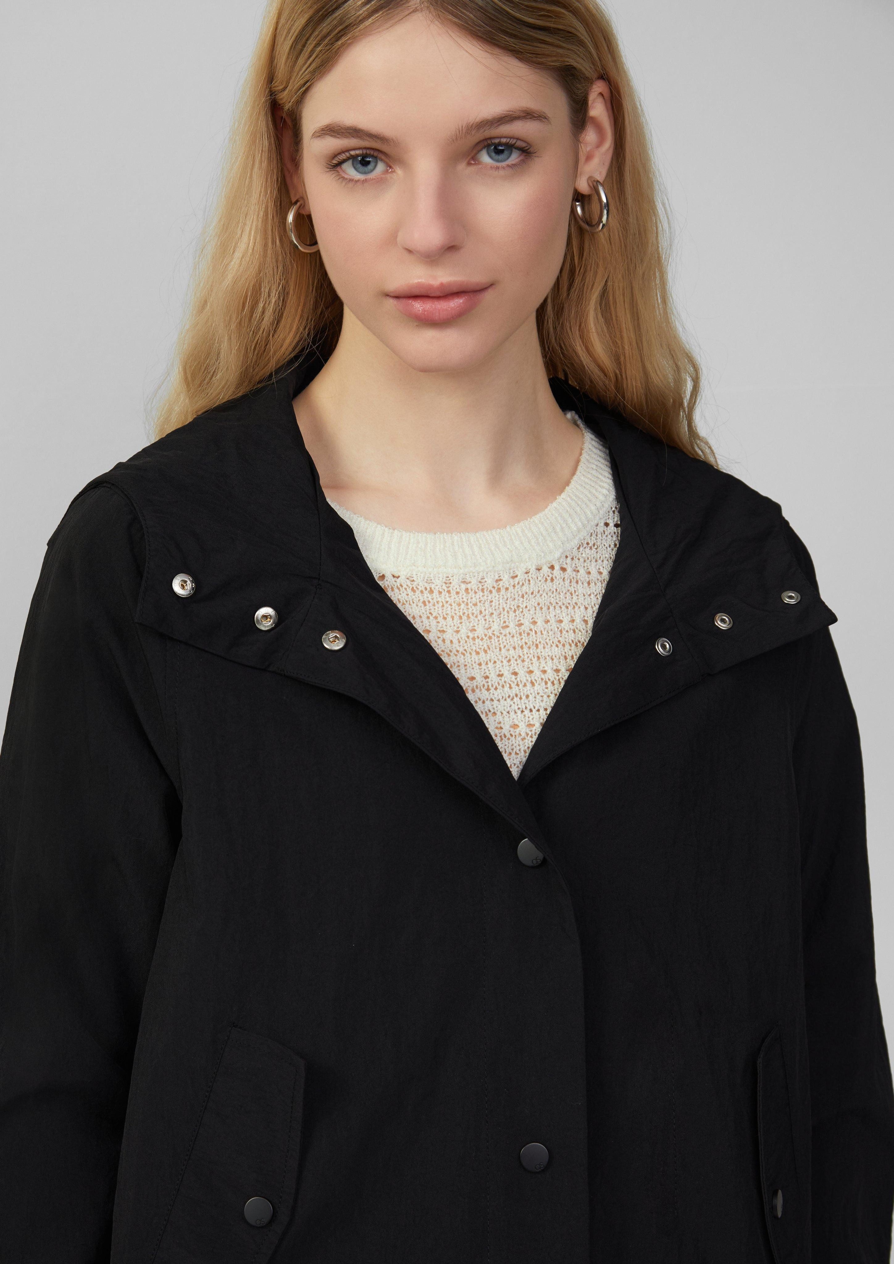 QS Outdoorjacke Nylon-Jacke mit Kapuze und günstig online kaufen