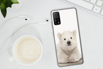 MuchoWow Handyhülle Eisbär - Tiere - Kinder - Weiß - Jungen - Mädchen, Phone Case, Handyhülle Xiaomi Mi 10T, Silikon, Schutzhülle