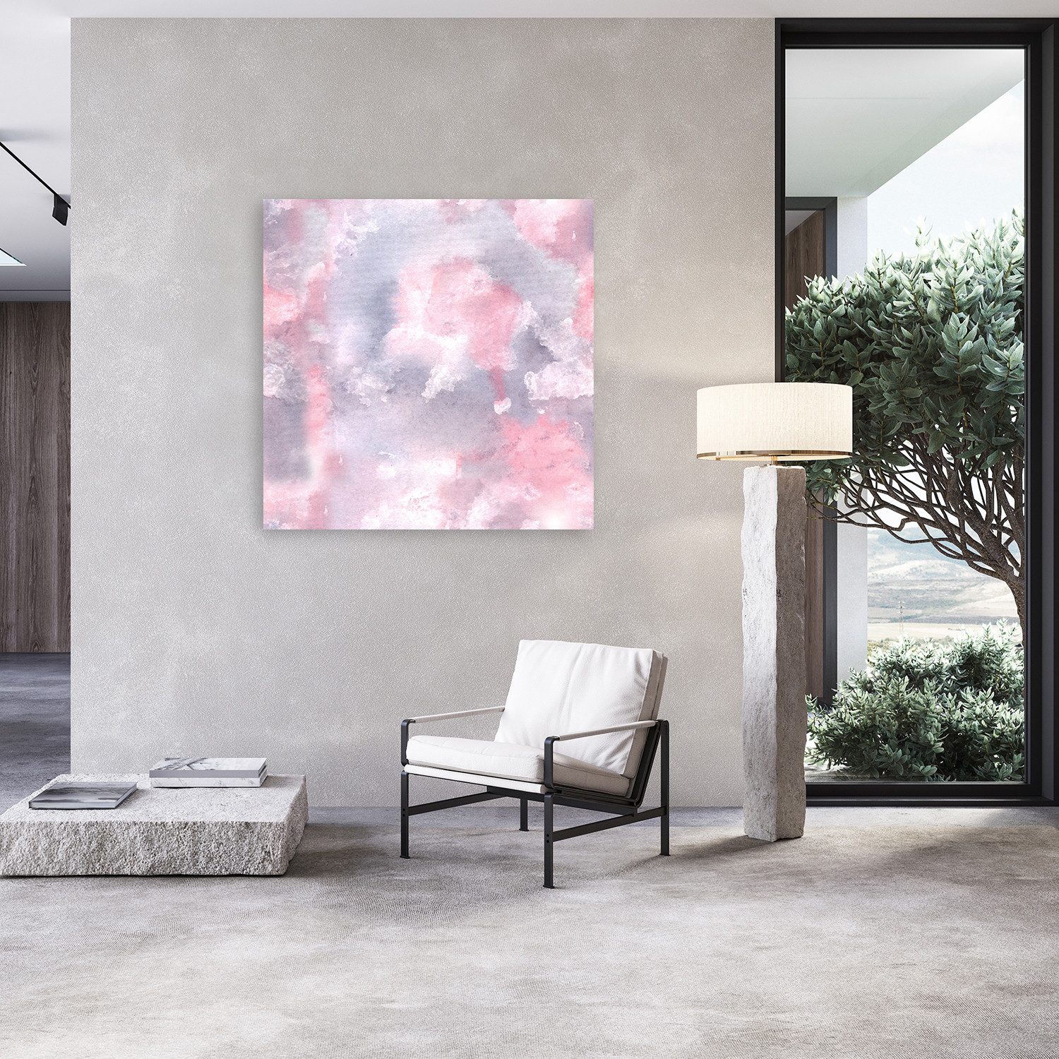 queence Acrylglasbild Gebatikte Wanddeko in Pastell, Abstrakt, Abstrakte, Formen, Gemälde, Kunst (1 St), Kunstdruck in Galeriequalität inkl. rückseitigem Aufhängesystem