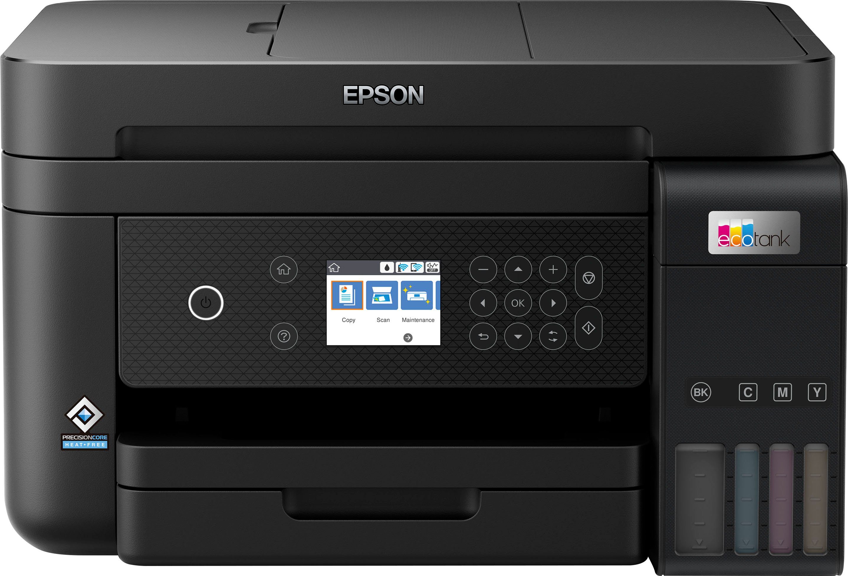 Epson EcoTank ET-3850 Tintenstrahldrucker, (WLAN (Wi-Fi), Wi-Fi Direct),  Druckgeschwindigkeit (Seiten/Minuten in s/w): 33