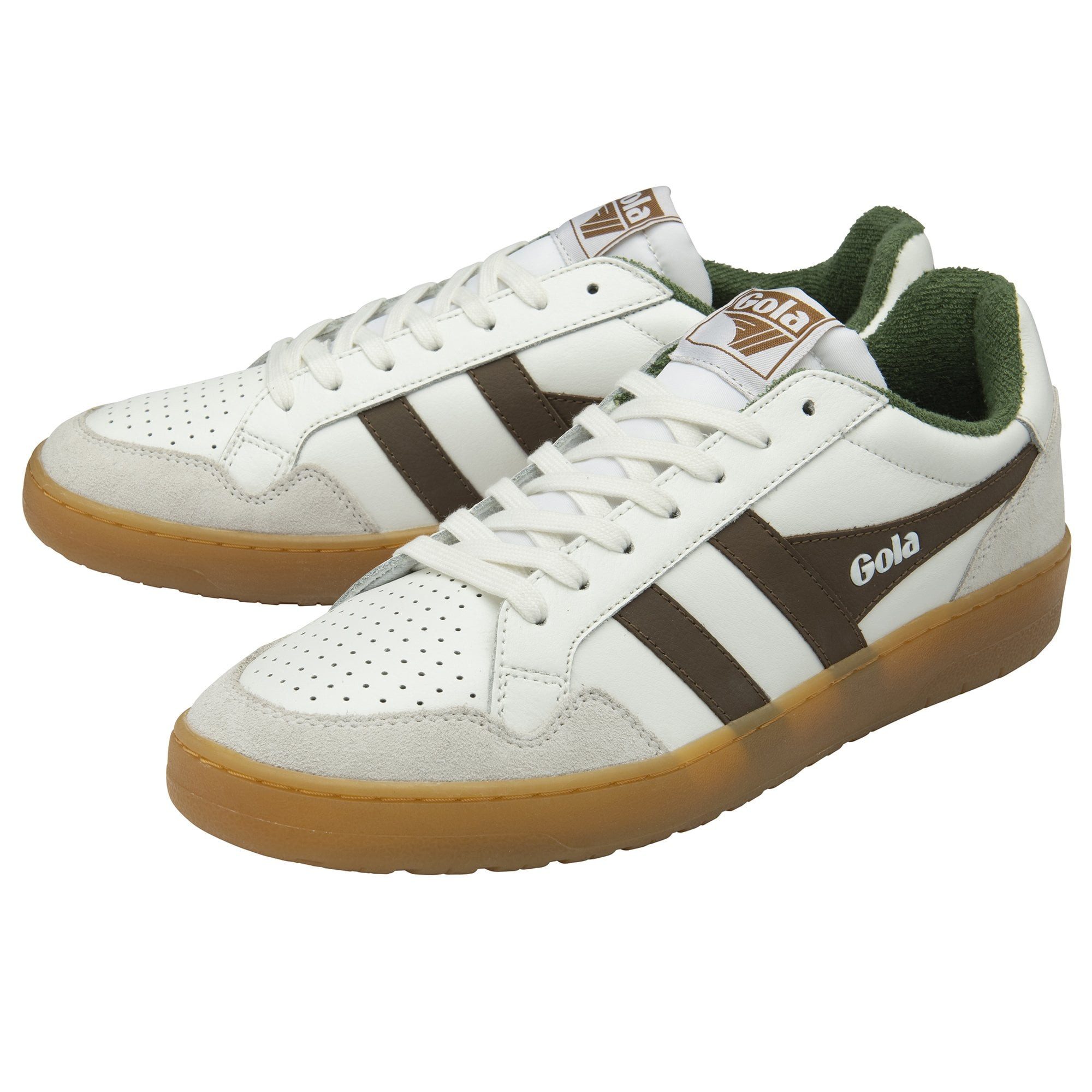Eagle '86 weiss/dunkelbraun/immergrün Herren Sneaker