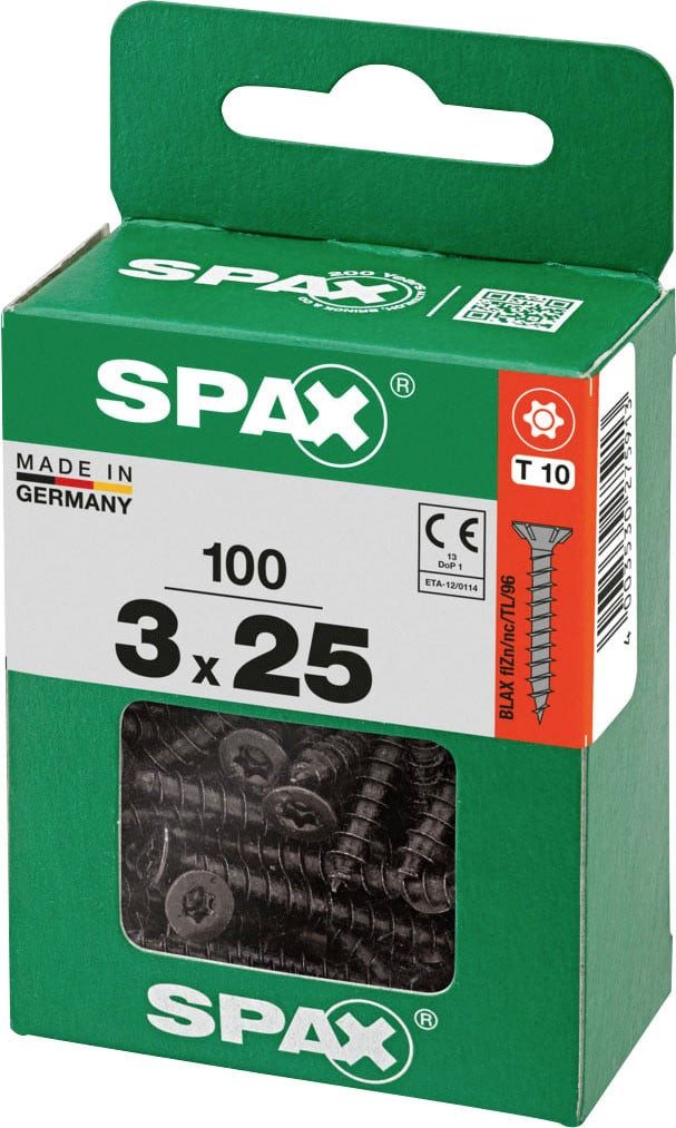 SPAX Schnellbauschraube Spax Universalschrauben 3 x 25 mm T10 Vollgewinde