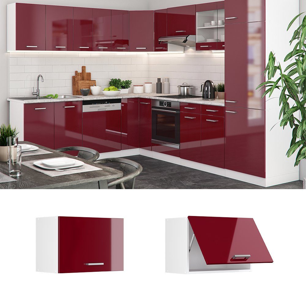 Vicco Hängeschrank R-Line, Bordeaux Hochglanz/Weiß, 60 günstig online kaufen