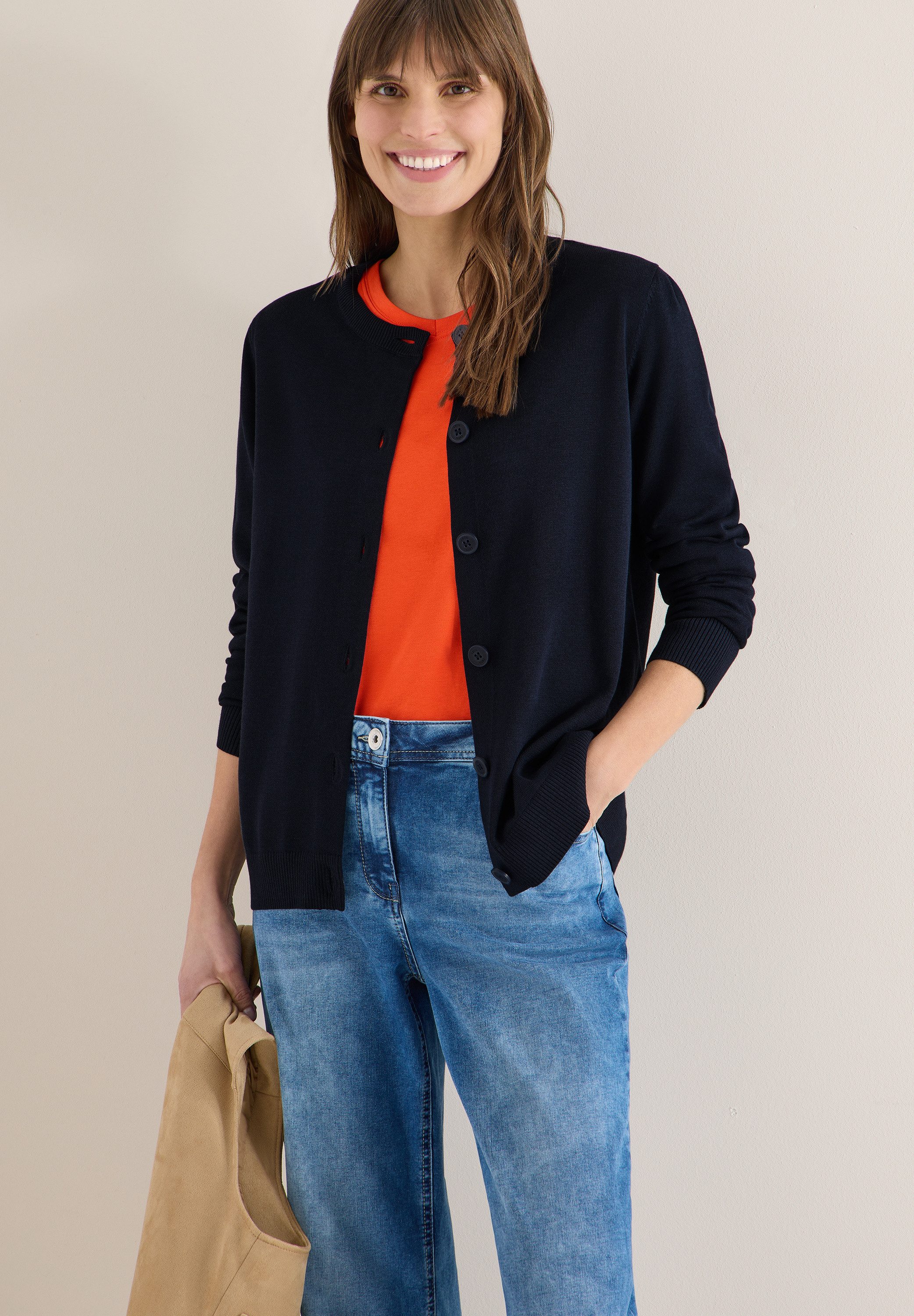 CECIL Cardigan mit Rundhalsausschnitt