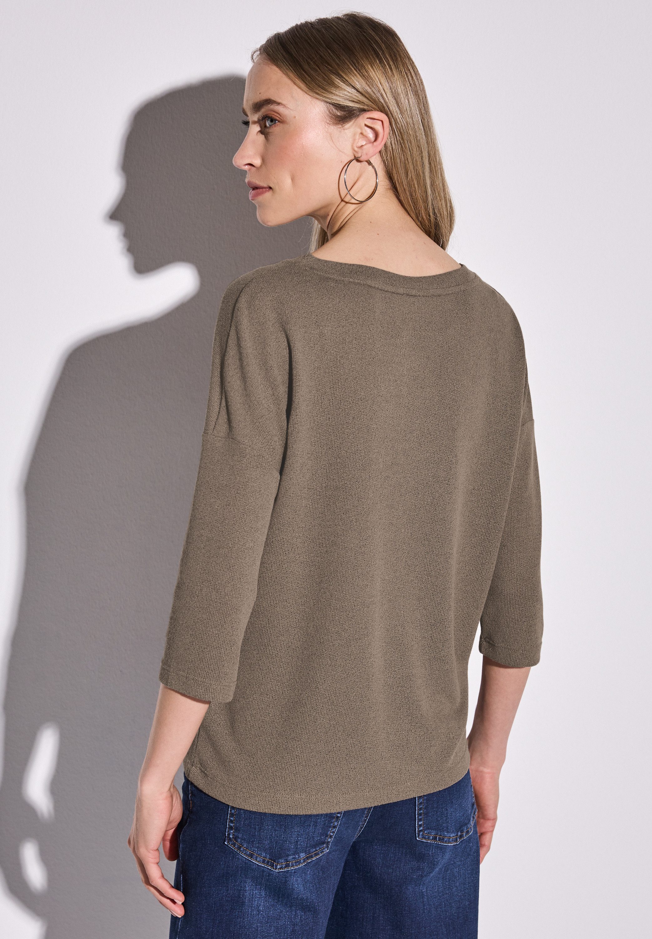 STREET ONE T-Shirt 3/4-Arm und im Strick-Look günstig online kaufen