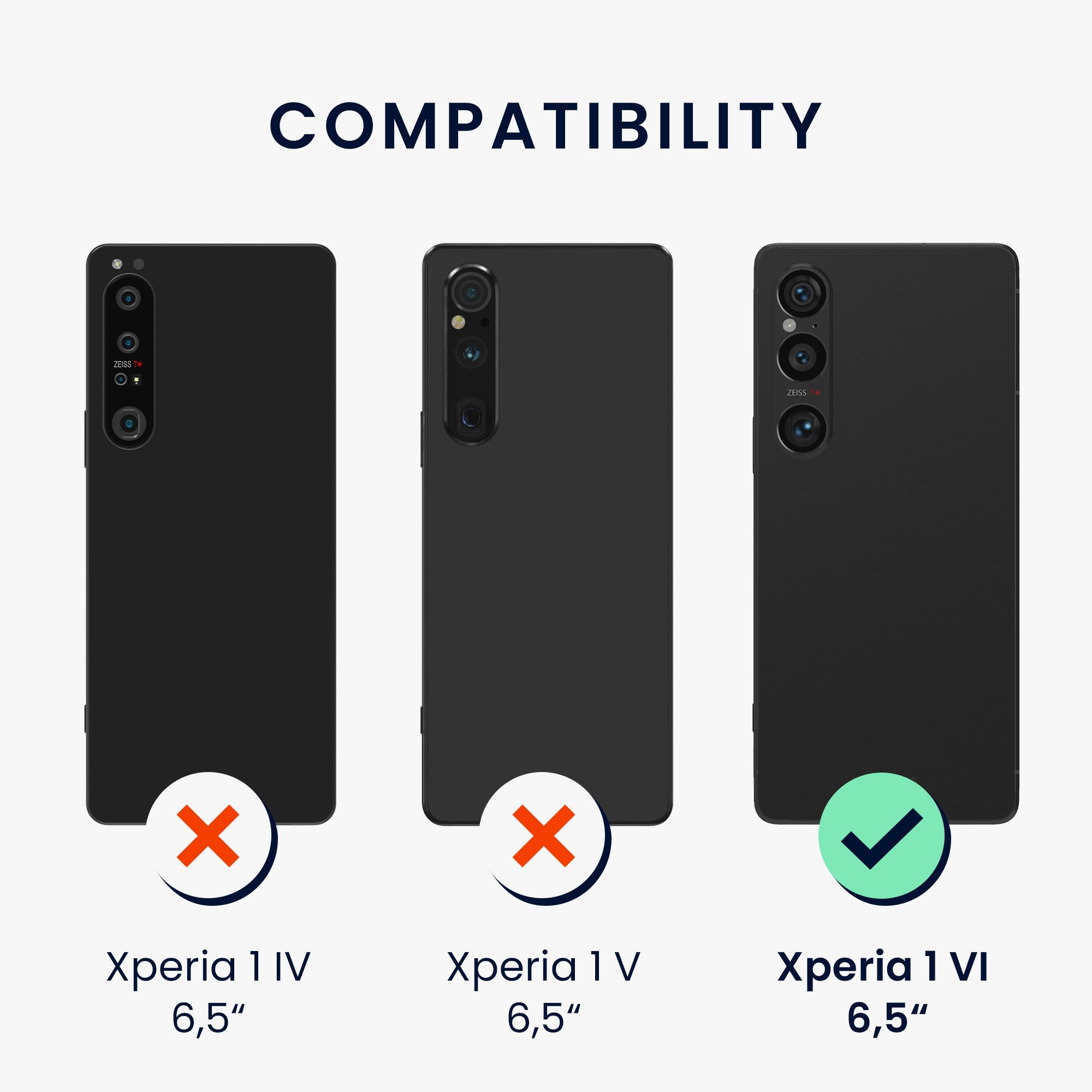 kwmobile Handyhülle Hülle für Sony Xperia 1 VI, Hülle Silikon - Soft Handyhülle - Handy Case Cover