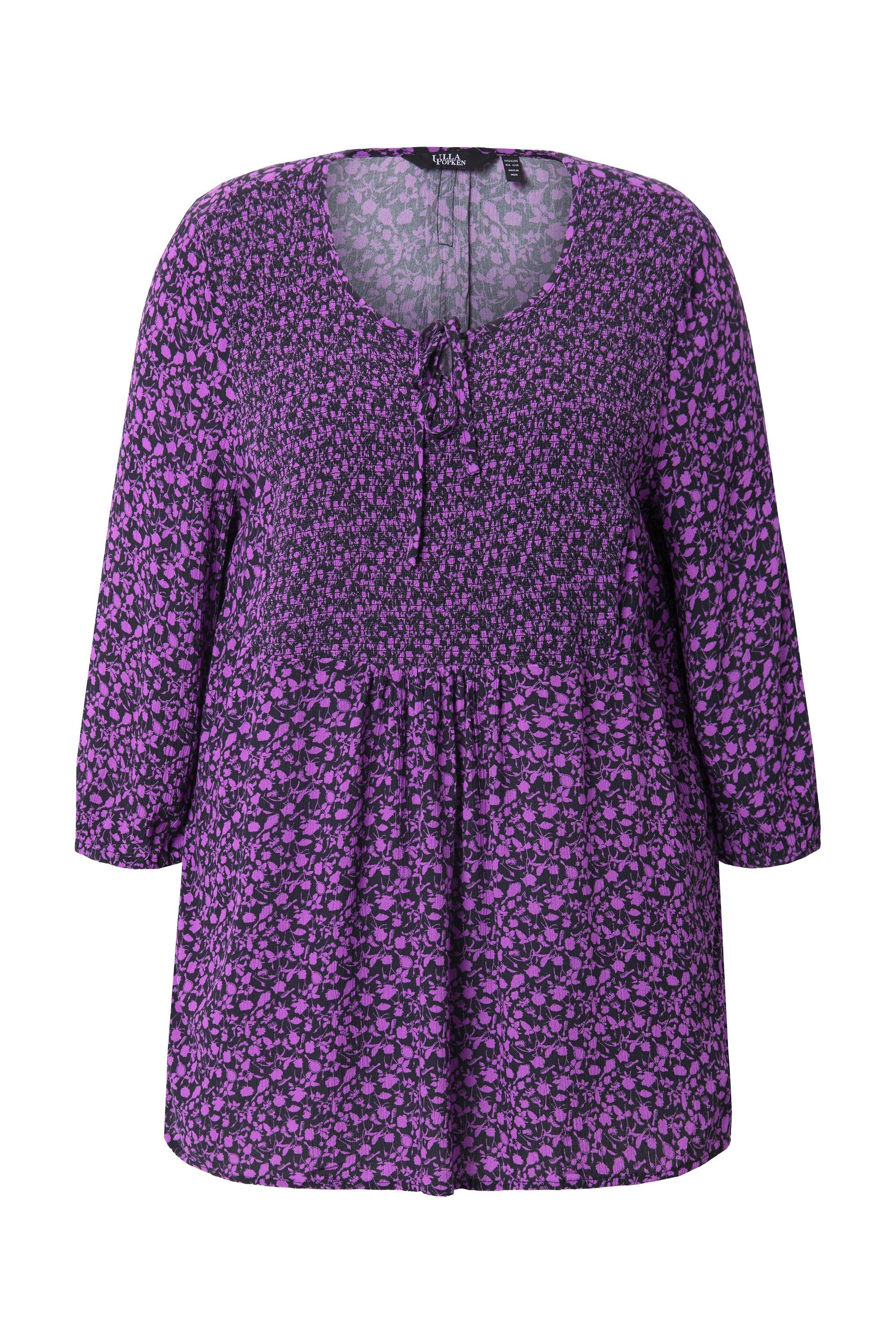 Ulla Popken Tunika Bluse A-Linie Smok-Einsatz günstig online kaufen