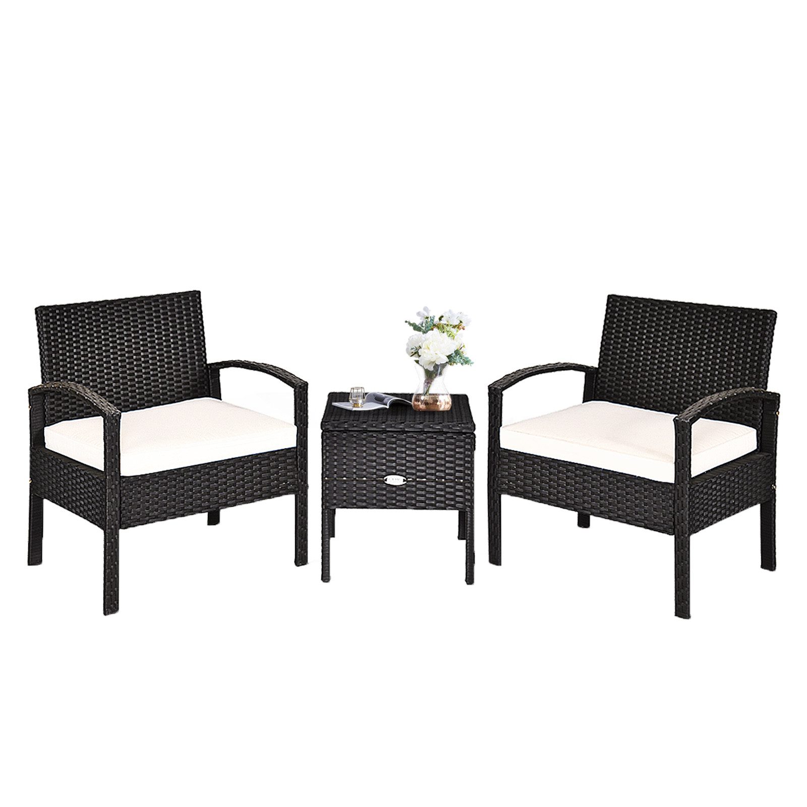 KOMFOTTEU Gartenstuhl, Gartenmöbel-Set mit Kissen & günstig online kaufen