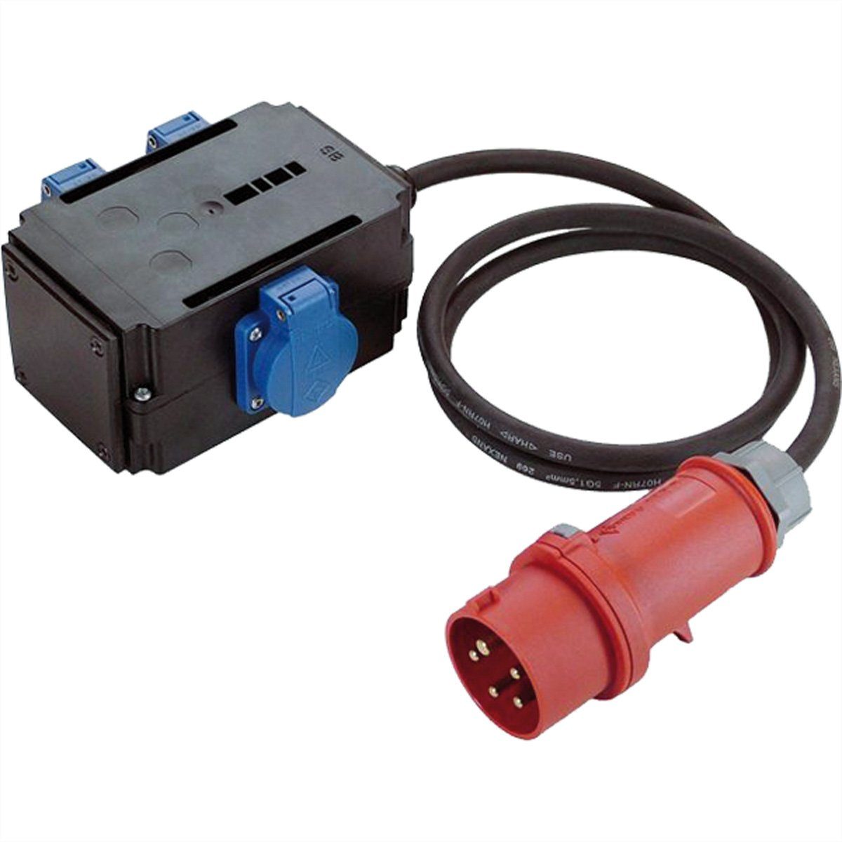Bachmann CEE-Adapter 16A 3Ph Stromadapter, 1.5 cm, 3xSchutzkontakt IP44 1,5m, 349.027