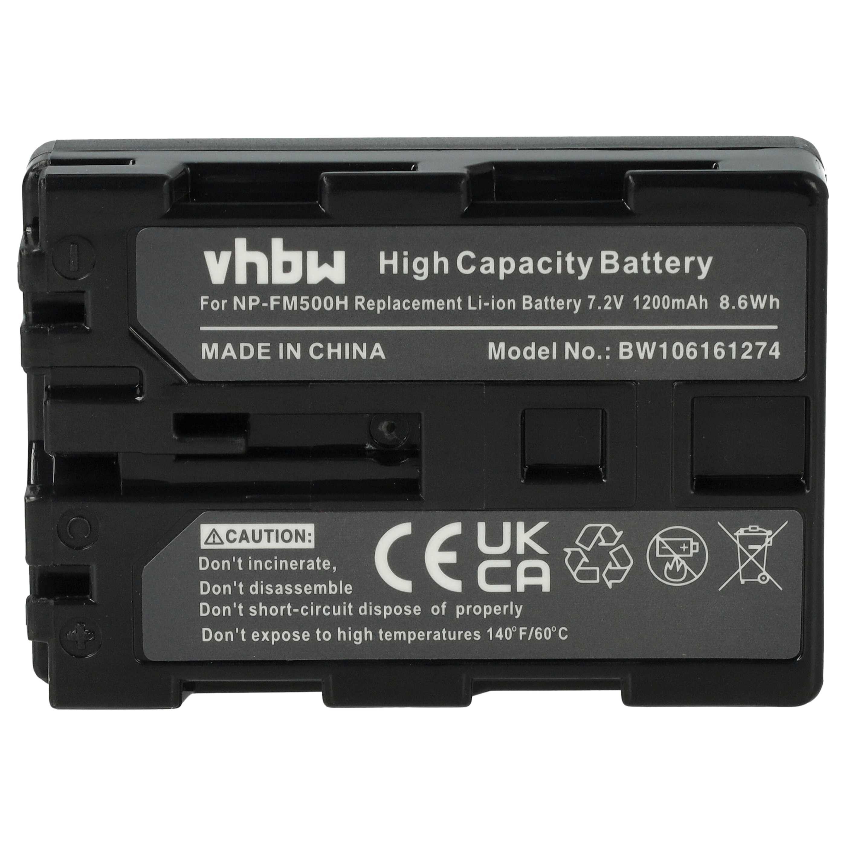 vhbw Akku passend für Sony Alpha A300X, A350K, A350H, A500L, A350X, A550L, Kamera-Akku Akku Li-Ion 1200 mAh (7,2 V, 1 St), Leistungsfähiger Austausch-Akku für Digitalkamera, Spiegelreflexkamera