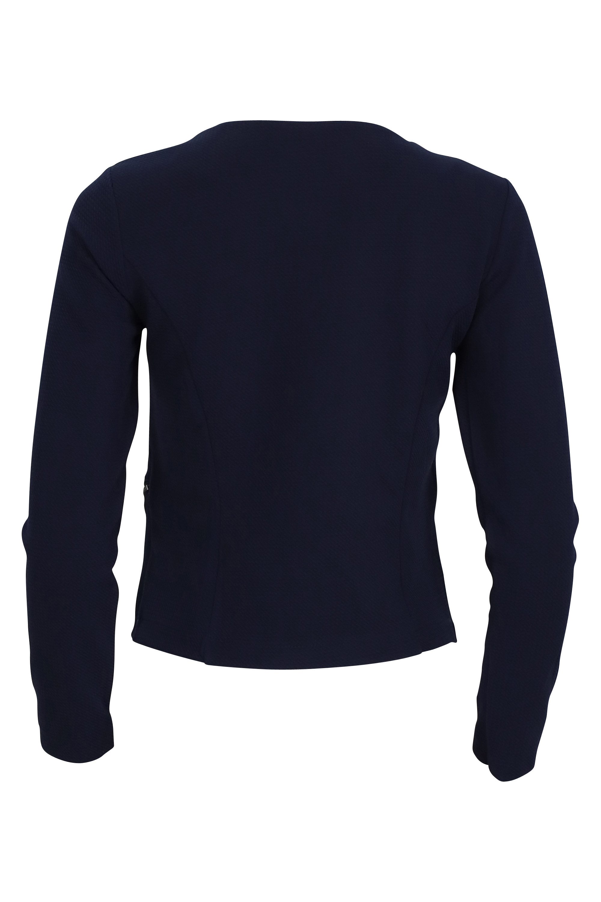 malito more than fashion Jackenblazer malito Damen Blazer ohne Kragen, Sakko im Basic Look, Kurzjacke mit Sweatblazer im Basic-Look