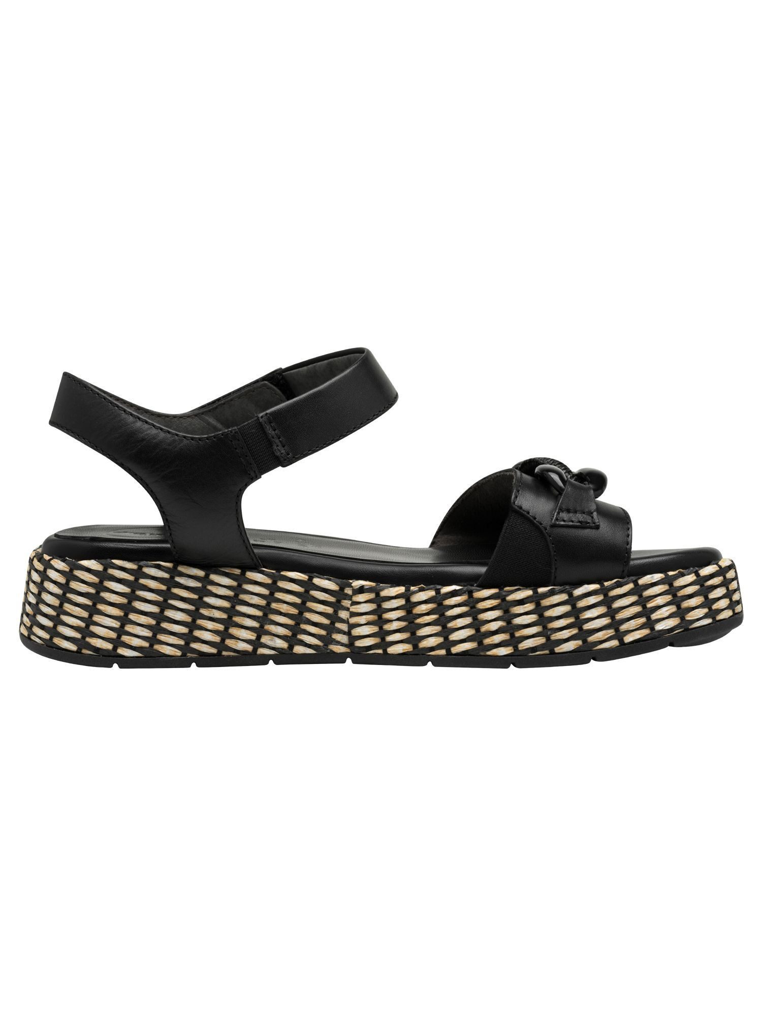 Tamaris WIDE FIT T-FLOW EFFECT, comfortFit aus Leder Plateausandaletten T-FLOW EFFECT