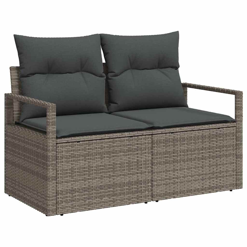 vidaXL Loungesofa Gartensofa mit Kissen Grau günstig online kaufen