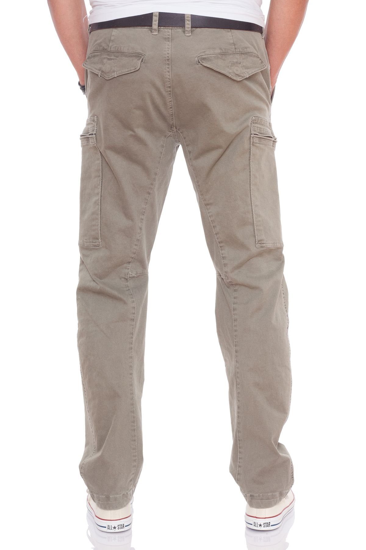 Jet Lag Cargohose schlank geschnitten mit flachen Seitentaschen