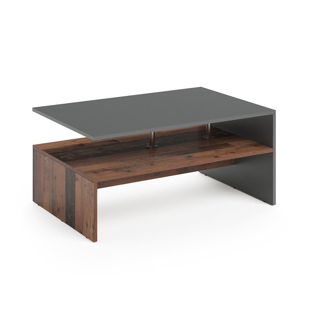 Vicco Couchtisch Amato, Anthrazit/Goldkraft Eiche, 90 günstig online kaufen