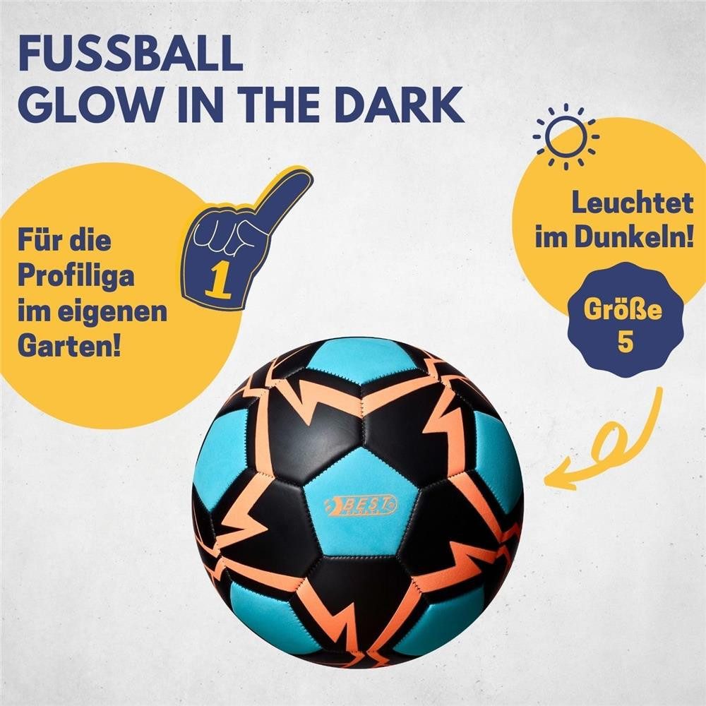 Best Sporting Fußball Fußball Glow in the Dark Größe 5 mit Phosphoreszenz (Fußball, 1 x Best Sporting Fußball Glow in the Dark, Größe 5), Glow in the Dark, Phosphoreszenz, ohne Batterien, allwetterbeschichtet