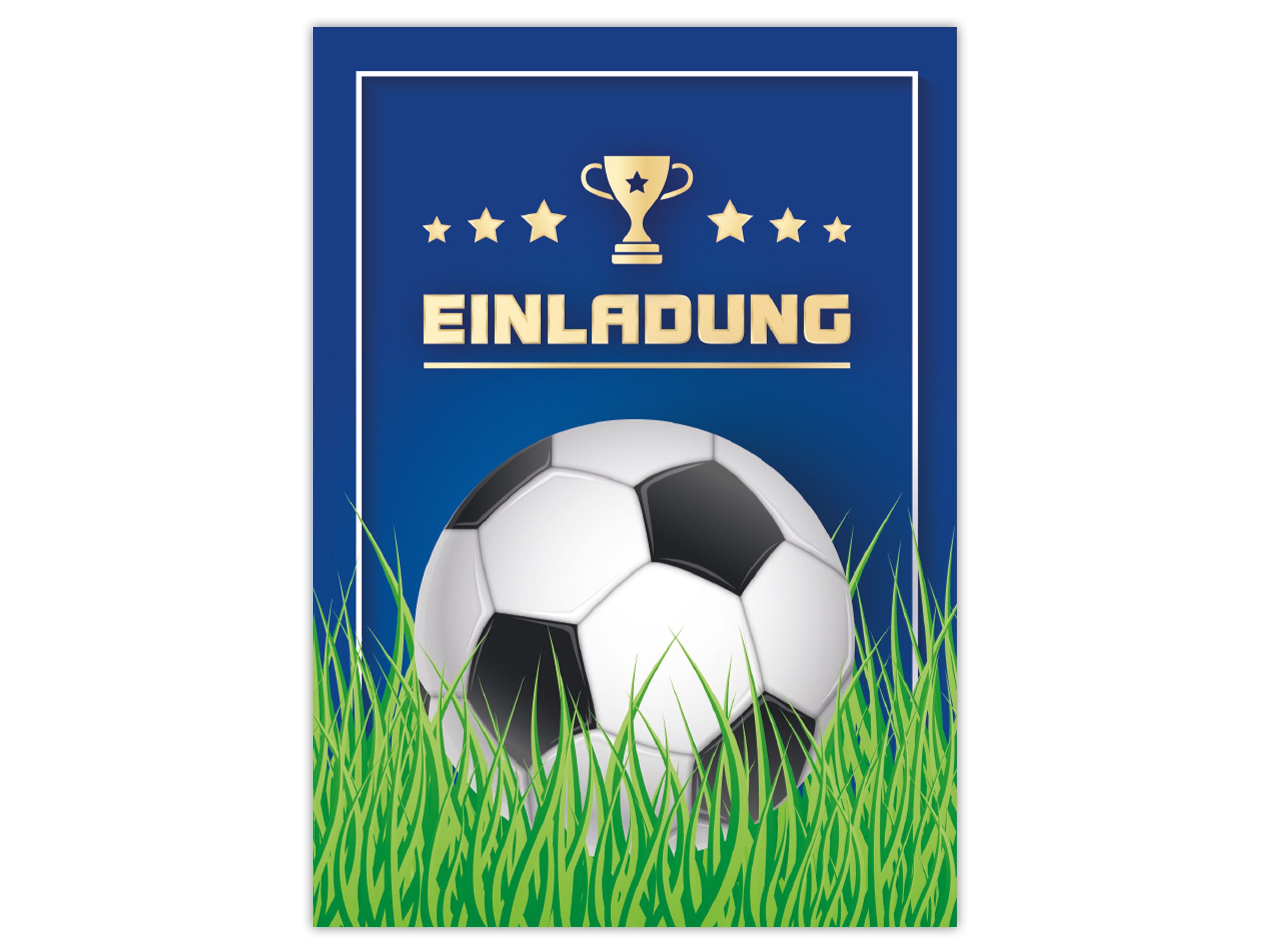 LIMONIA Einladungskarten Fußball zum Kindergeburtstag Jungen Einladungen Karten Fussball, Einladungskarten zum Geburtstag mit Fußball Motiv