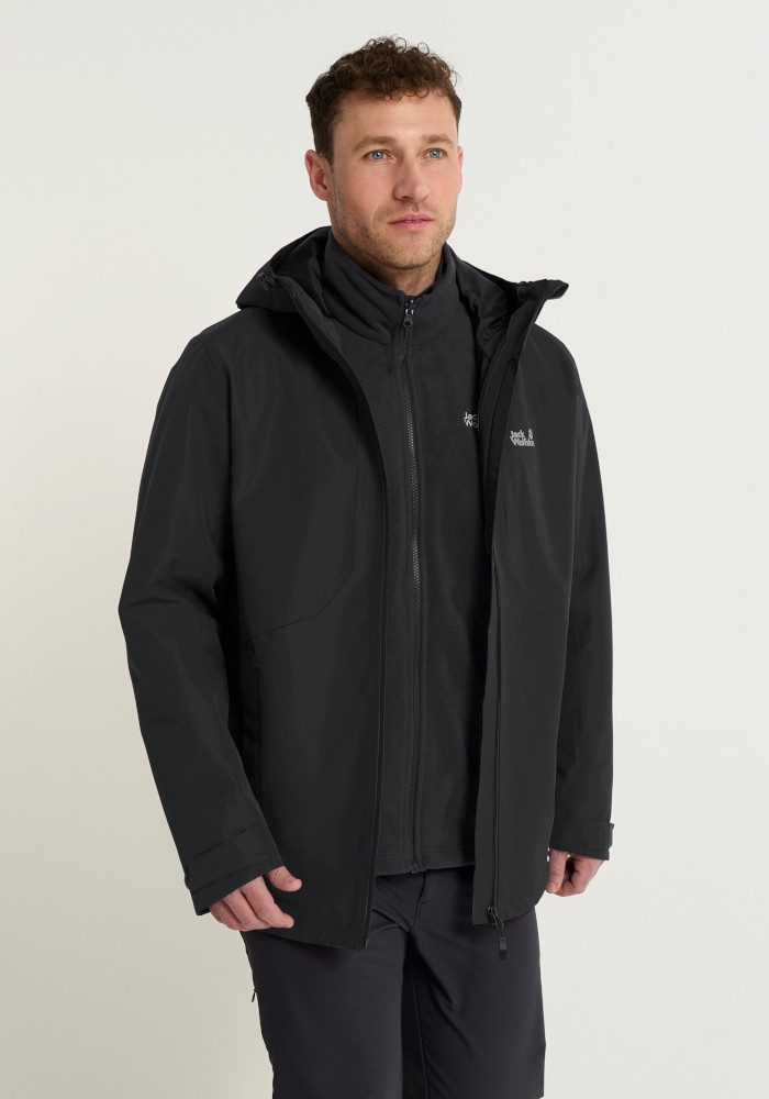 Jack Wolfskin 3-in-1-Funktionsjacke STONETRAIL 3IN1 JKT M für Sportmode und Outdoormode, sportlicher Stil