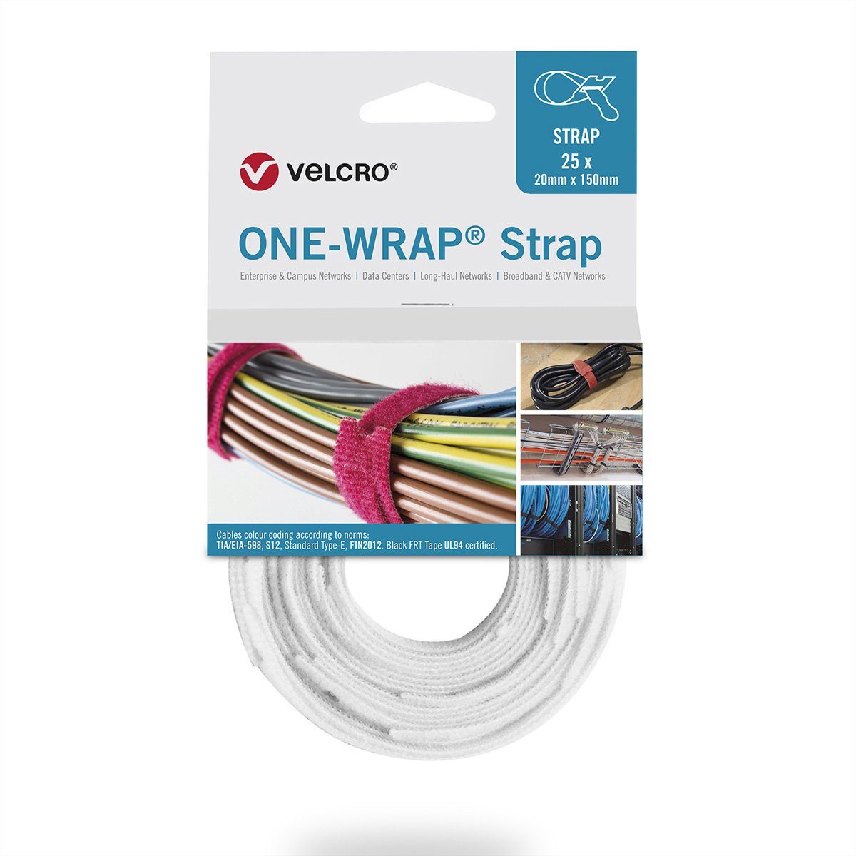VELCRO Kabelbinder One Wrap® Strap 20mm x 330mm, 25 Stück