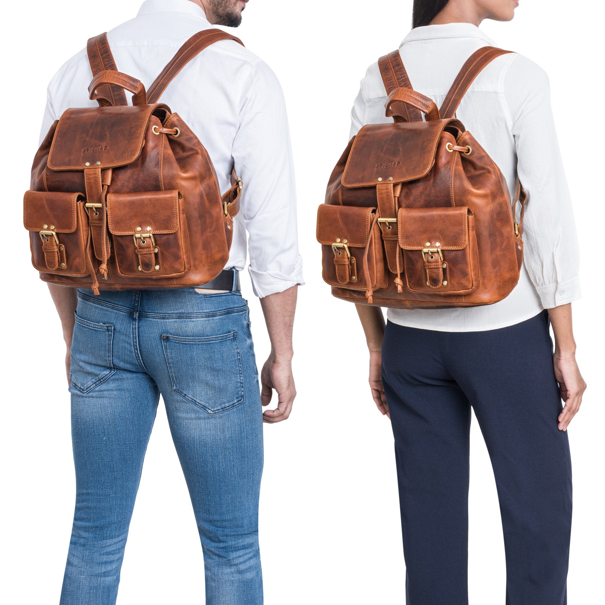 STILORD Cityrucksack "Larissa" Vintage Rucksack Leder günstig online kaufen
