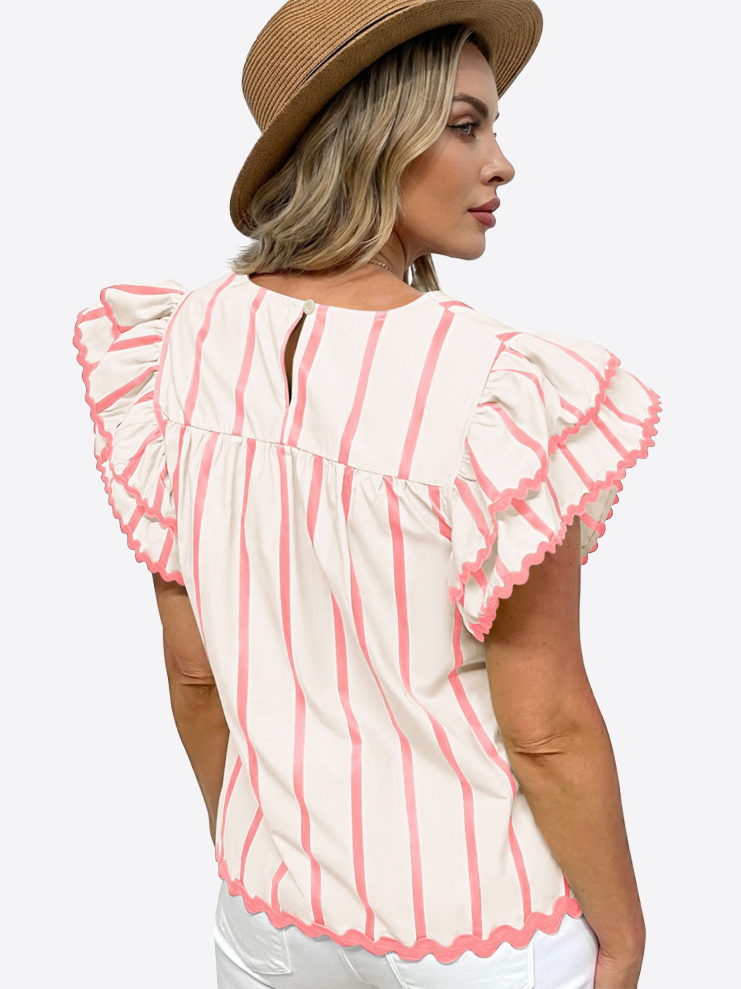 Imily Bela Blusentop Damen V-Ausschnitt Bluse mit Rüschen (Packung, 1-tlg., günstig online kaufen