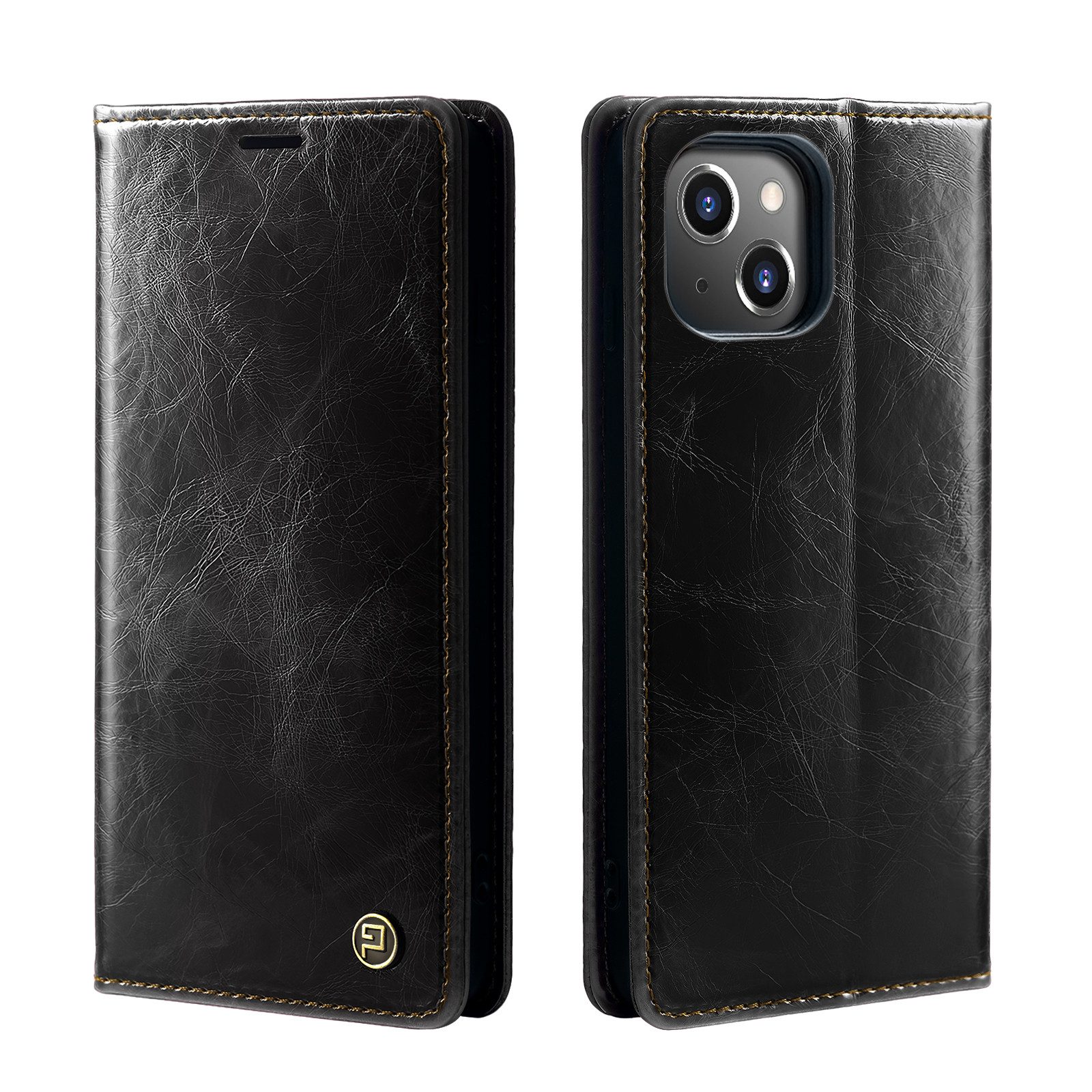 Tec-Expert Handyhülle Tasche Hülle für Apple iPhone 15 6.1 Zoll, 6.1, Cover Klapphülle Case mit Kartenfach RFID Schutz aufstellbar
