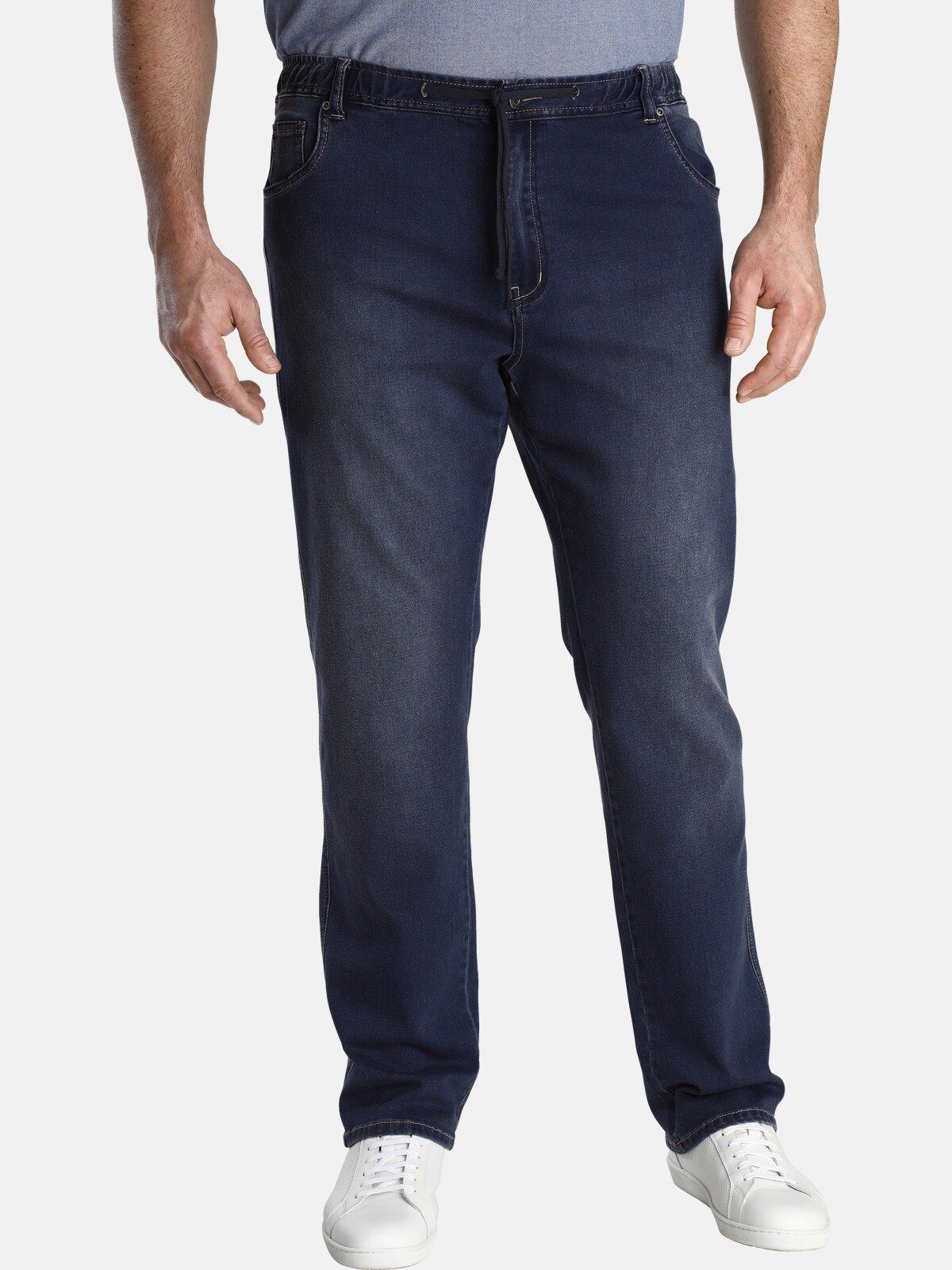 Charles Colby 5-Pocket-Jeans BARON KEYLAN dunkelblau so bequem wie Jogginghose eine