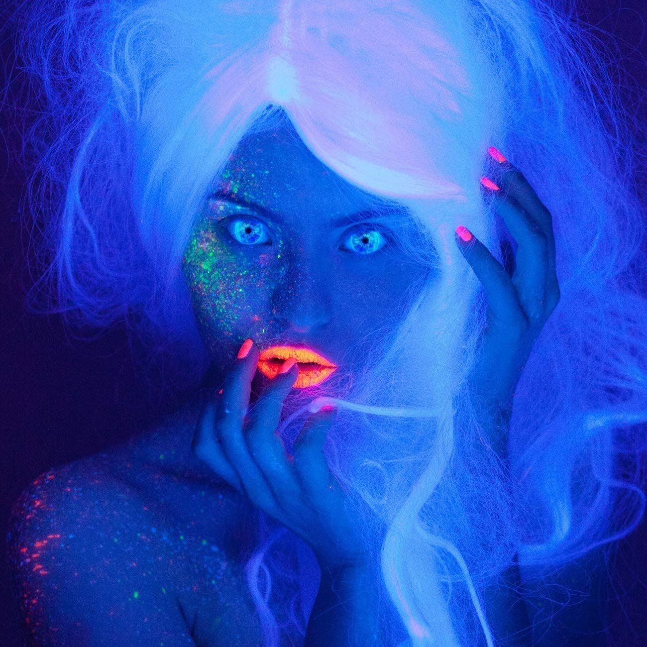 MeralenS Motivlinsen Farbige Kontaktlinsen mit/ohne Sehstärke 'Ice Blue'