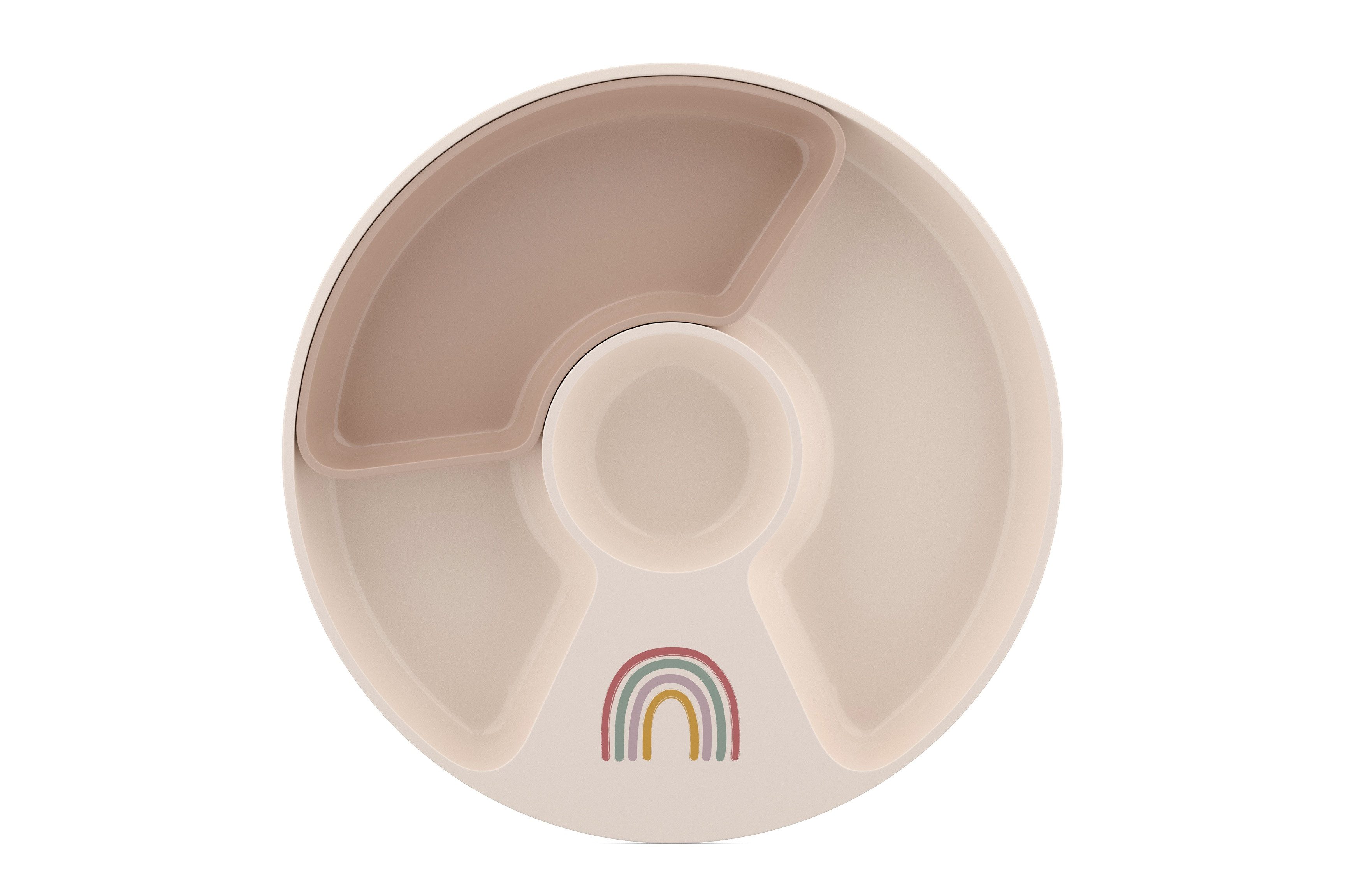 Mepal Kinderbesteck Mepal Mio Kinderteller mit Unterteilung - Sunshine & Rainbow