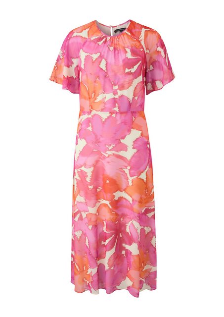 Comma Maxikleid Midi-Kleid mit All-over-Print günstig online kaufen