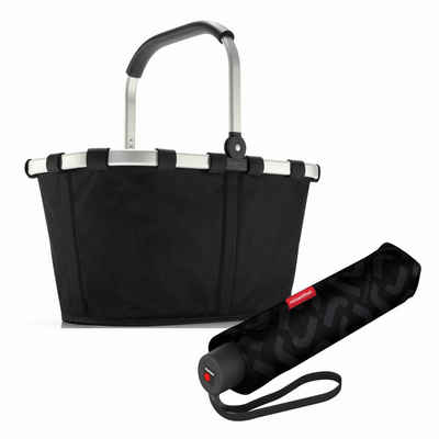 REISENTHEL® Einkaufskorb carrybag Set Black, mit umbrella pocket classic