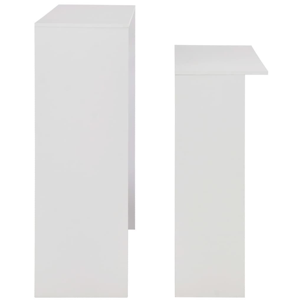 cm 130x40x120 mit Tischplatten Bartisch Esstisch furnicato (1-St) Weiß 2