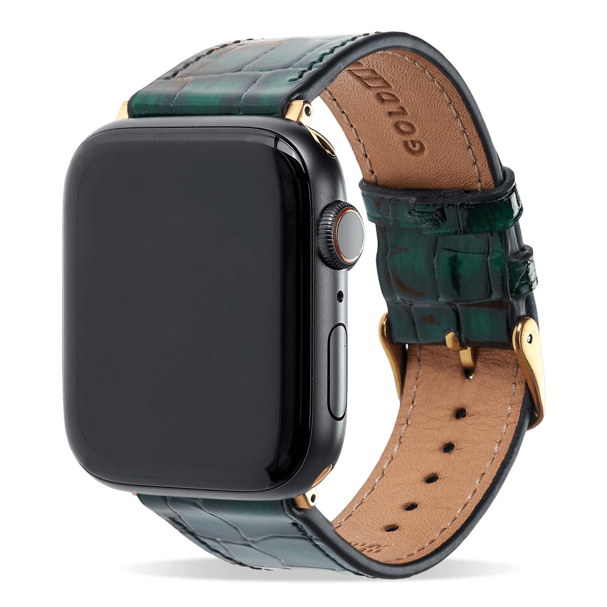 GOLDBLACK Smartwatch-Armband GOLDBLACK Apple Watch Armband MILANO-Design grün (Adapter gold)