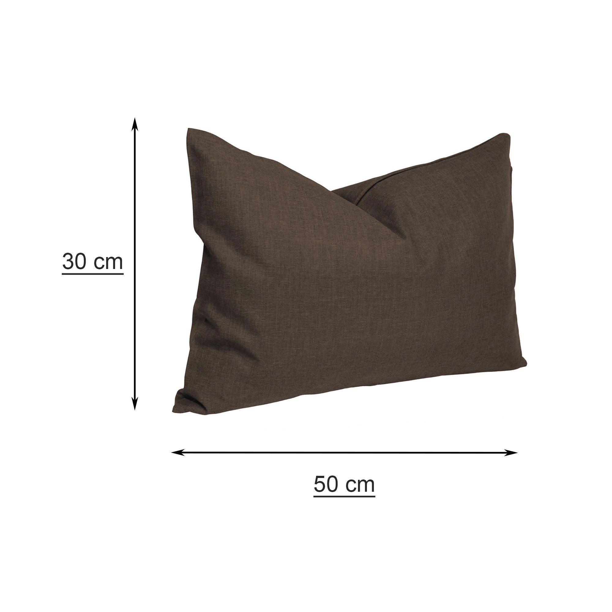 Haus und Deko Kissenbezug Kissenbezug 2er Set Struktur Leinenoptik Kissenhülle Deko Kissen Doppe, (2 Stück) – Bild 3 von 5