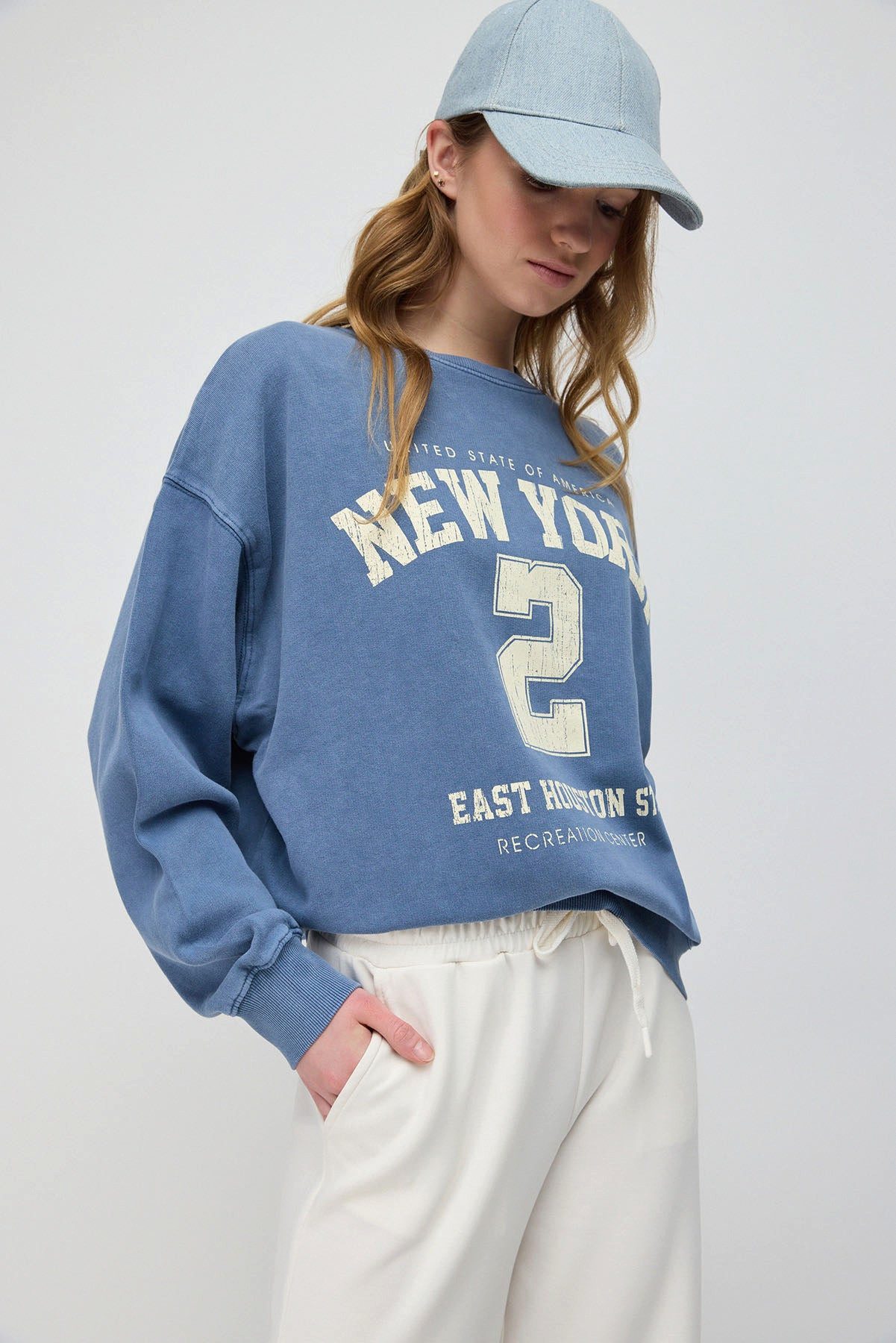 Kapuzensweatshirt Bedrucktes Oversize-Sweatshirt
